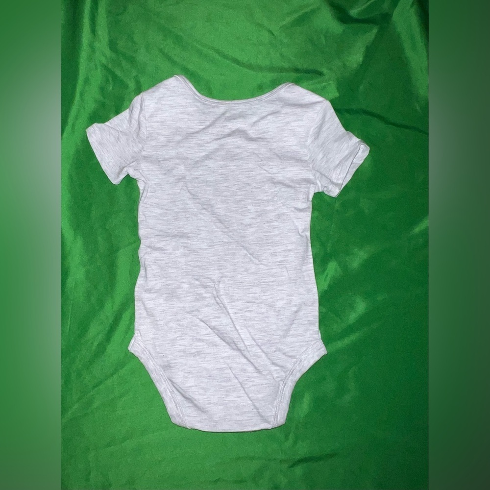 Puma Light Gray Baby Bodysuit with Pastel Logo 12 Months-Flaw - Picture 2 of 4